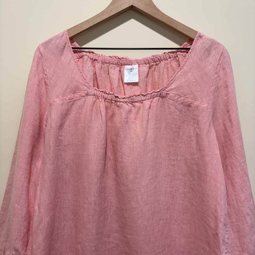 Lands End 100%Linen Women’s Top - Picture 4 of 6